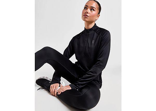 ON Running Climate 1 2 Zip Top Black- Dames