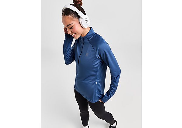 ON Running Climate 1 2 Zip Top Blue- Dames