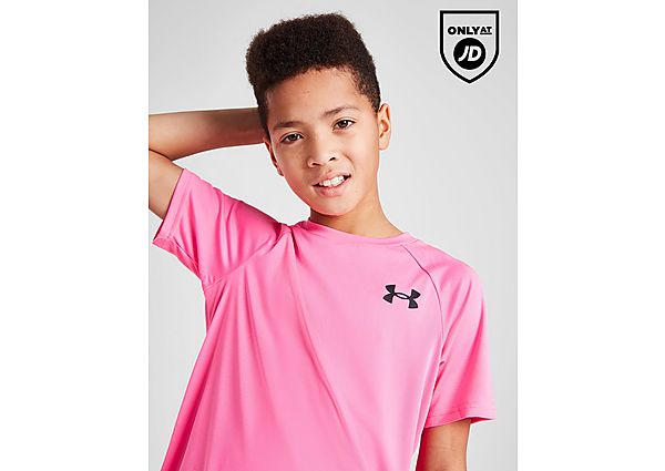 under armour tech reflective t-shirt junior, pink
