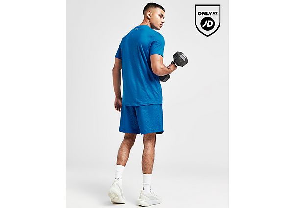 Under Armour Woven All Over Print Shorts Blue- Heren
