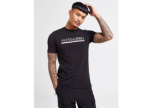 Alessandro Zavetti Mersoni T-Shirt Black- Heren
