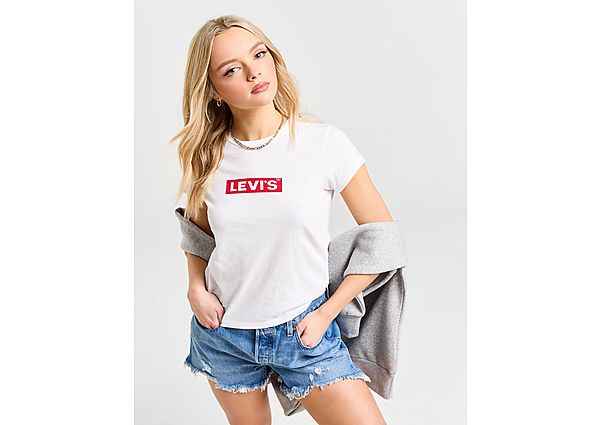 levi's authentic boxtab t-shirt - damen, white