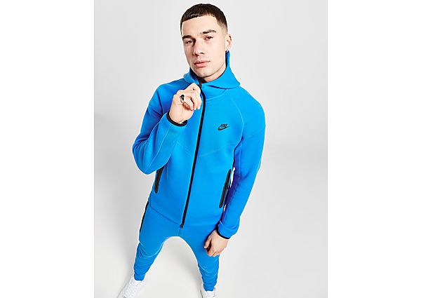 Nike Sportswear Tech Fleece Windrunner Hoodie met rits voor heren Light Photo Blue Black- Heren