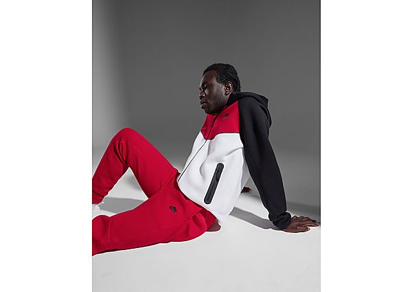 Nike Sportswear Tech Fleece Windrunner hoodie met rits voor heren White Black University Red Black- Heren