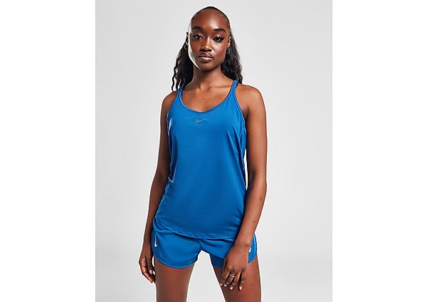 Nike Training One Strappy Tank Top Blue- Dames Blue