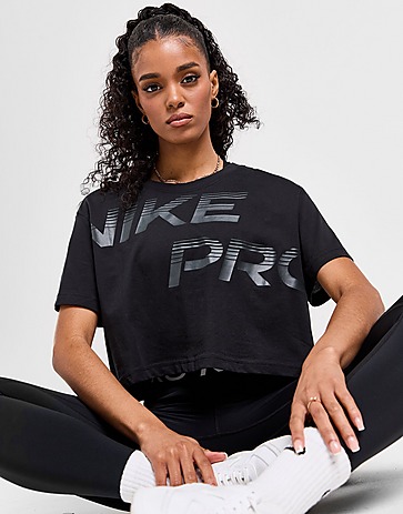 Nike Training Pro Graphic Crop T-Shirt