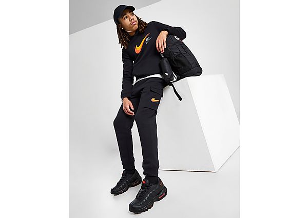 Nike Sportswear cargobroek van fleece met graphic voor Black Kind