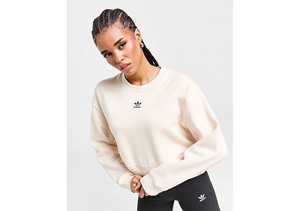 adidas Originals Trefoil Crew Sweatshirt Wonder White- Dames