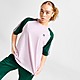 White/Pink/Green adidas Originals SST Raglan T-Shirt