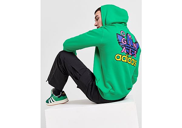 Adidas Originals Trefoil Graphic Hoodie Green- Heren