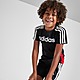Black adidas Girls' Linear T-Shirt/Shorts Set Children