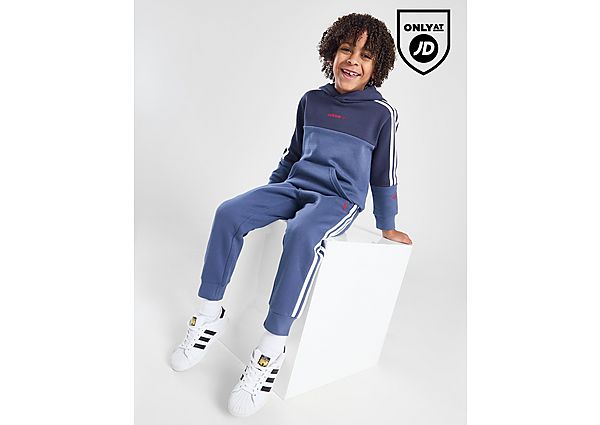 Adidas Originals Colour Block Overhead Tracksuit Children Navy Kind