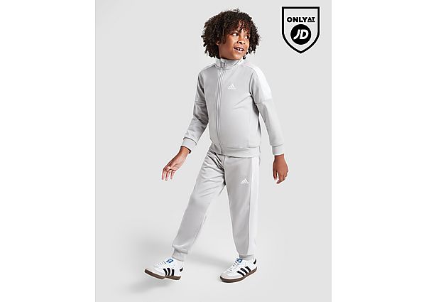 Adidas Badge of Sport Poly Full Zip Tracksuit Children Grey Kind