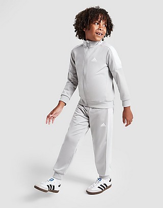 adidas Badge of Sport Poly Full Zip Tracksuit Children