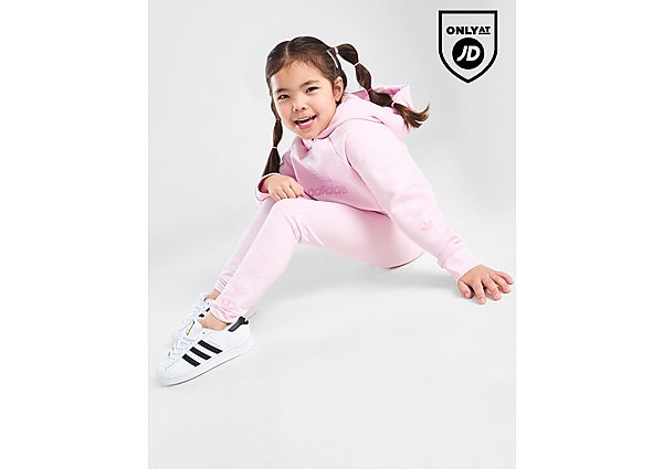 Adidas Originals Repeat Trefoil Hoodie Leggings Set Children Pink Kind