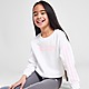 White adidas Girls' Linear Crew Tracksuit Children