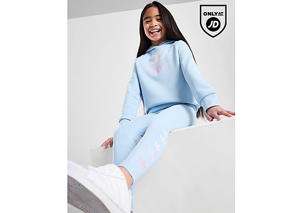 Adidas Originals Repeat Trefoil Hoodie Leggings Set Children Blue Kind