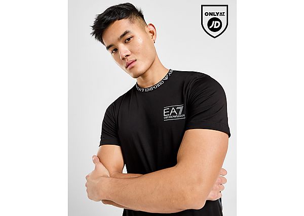 Emporio Armani EA7 Ringer T-Shirt Black- Heren