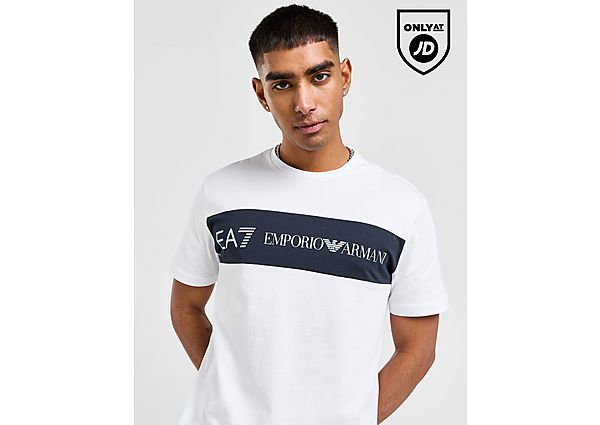 Emporio Armani EA7 Colour Block T-Shirt White- Heren