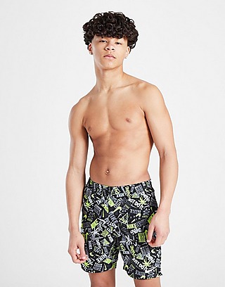 Nike Allover Print Swim Shorts Junior