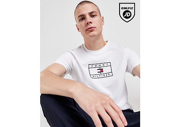 Tommy Hilfiger Large Logo T-Shirt White- Heren