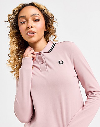 Fred Perry Twin Tip Long Sleeve Polo Shirt