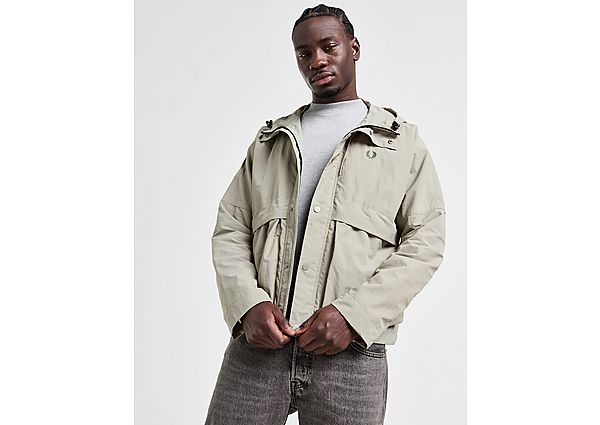 Fred Perry Cropped Parka Beige- Heren