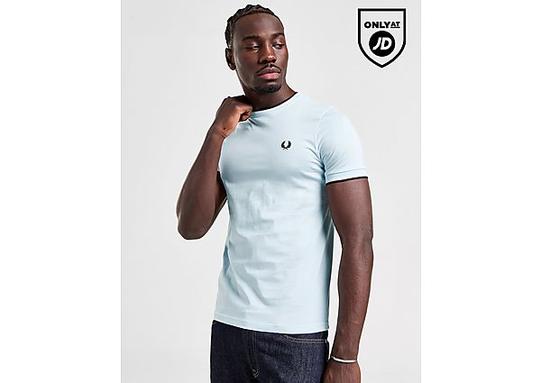 Fred Perry Twin Tipped Ringer T-Shirt Blue- Heren