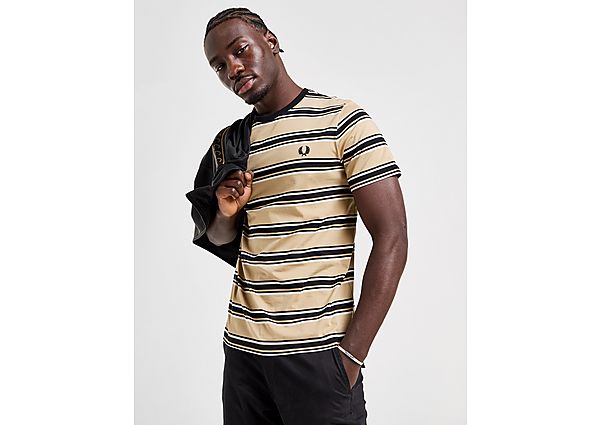 Fred Perry Stripe T-Shirt Brown- Heren