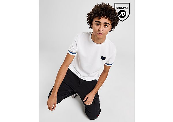 Fred Perry Badge Pique T-Shirt White- Heren