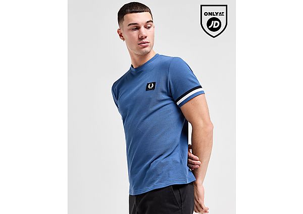Fred Perry Badge Pique T-Shirt Blue- Heren