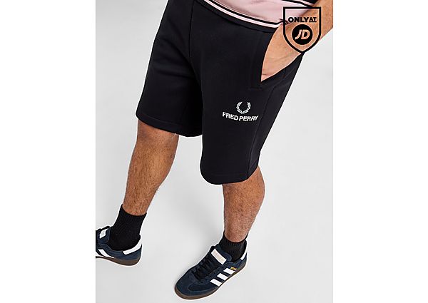 Fred Perry Stack Shorts Black- Heren