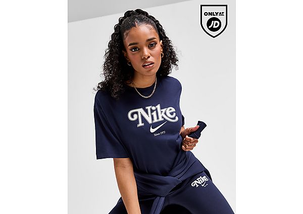 Nike Energy Boyfriend T-Shirt Navy- Dames