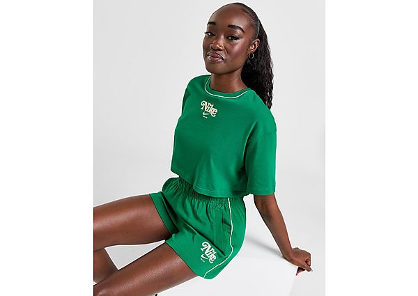 Nike Energy Crop T-Shirt Green- Dames