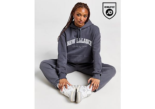 New Balance Logo Hoodie Navy- Dames