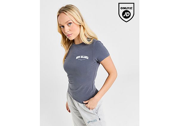 New Balance Slim Logo T-Shirt Navy- Dames