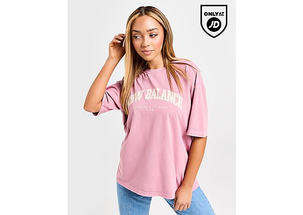 New Balance Large Logo T-Shirt Pink- Dames