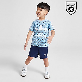 adidas Originals Mono All Over Print T-Shirt/Shorts Set Infant