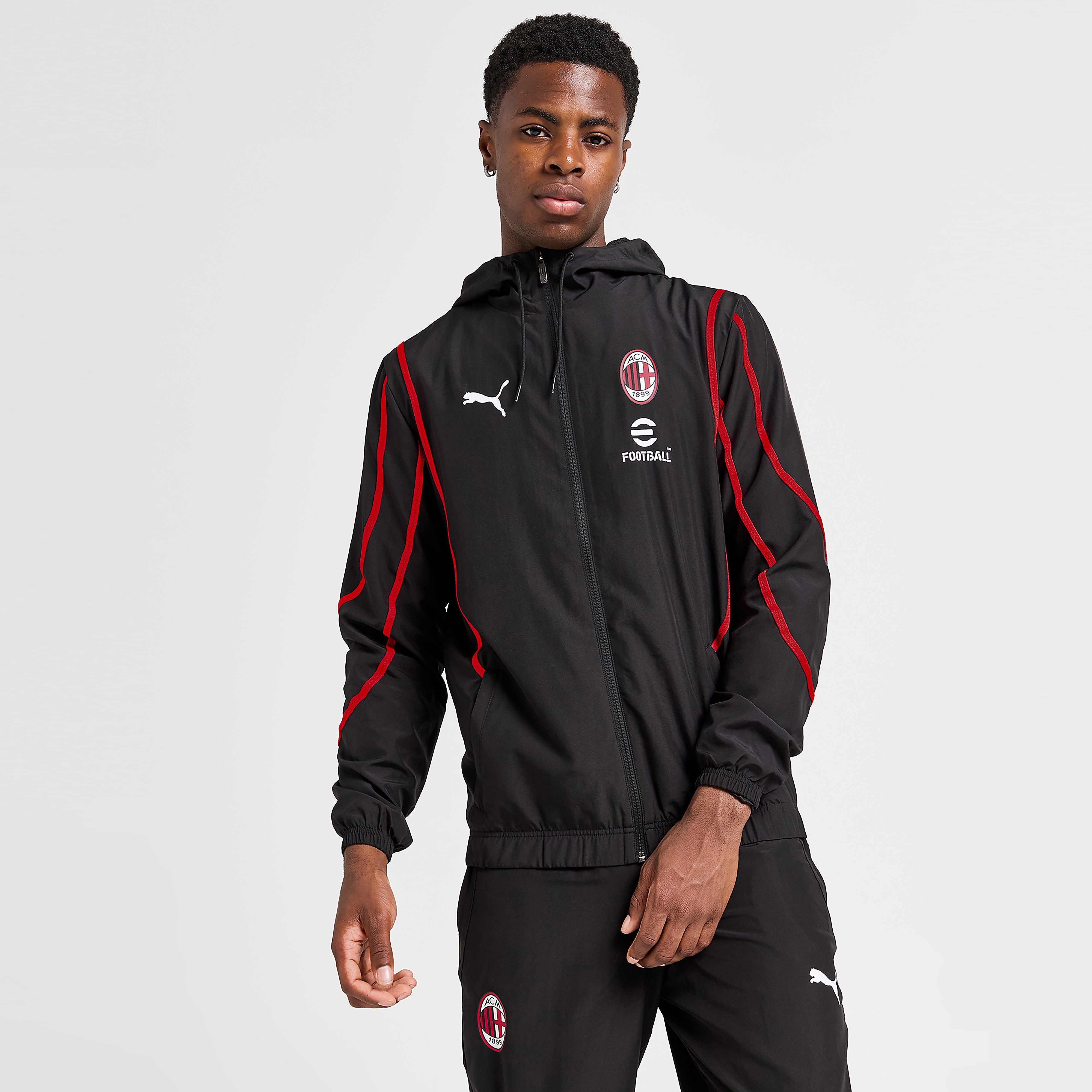 PUMA AC Milan Pre Match Windbreaker Jacket