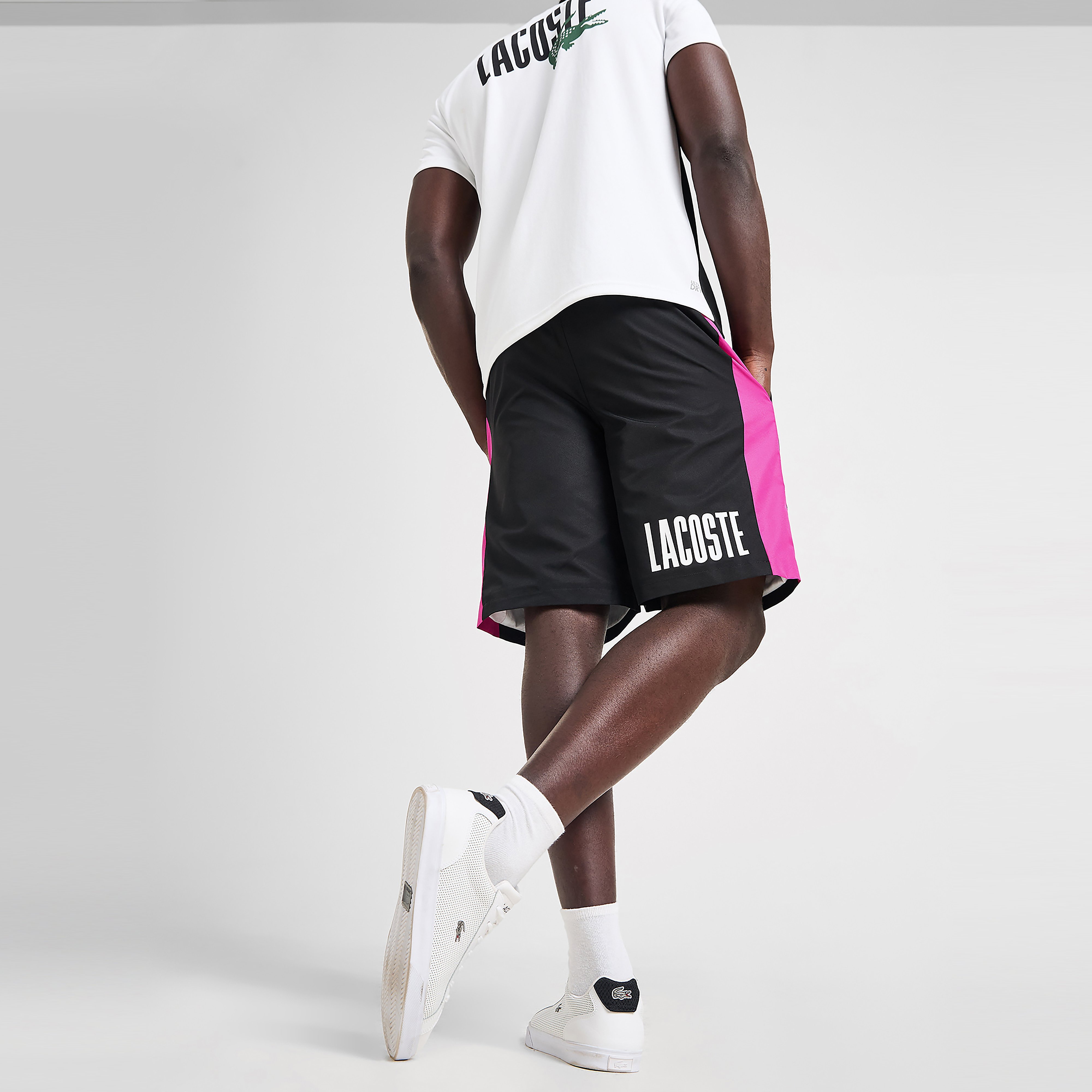 Lacoste Back Logo Colour Block Shorts