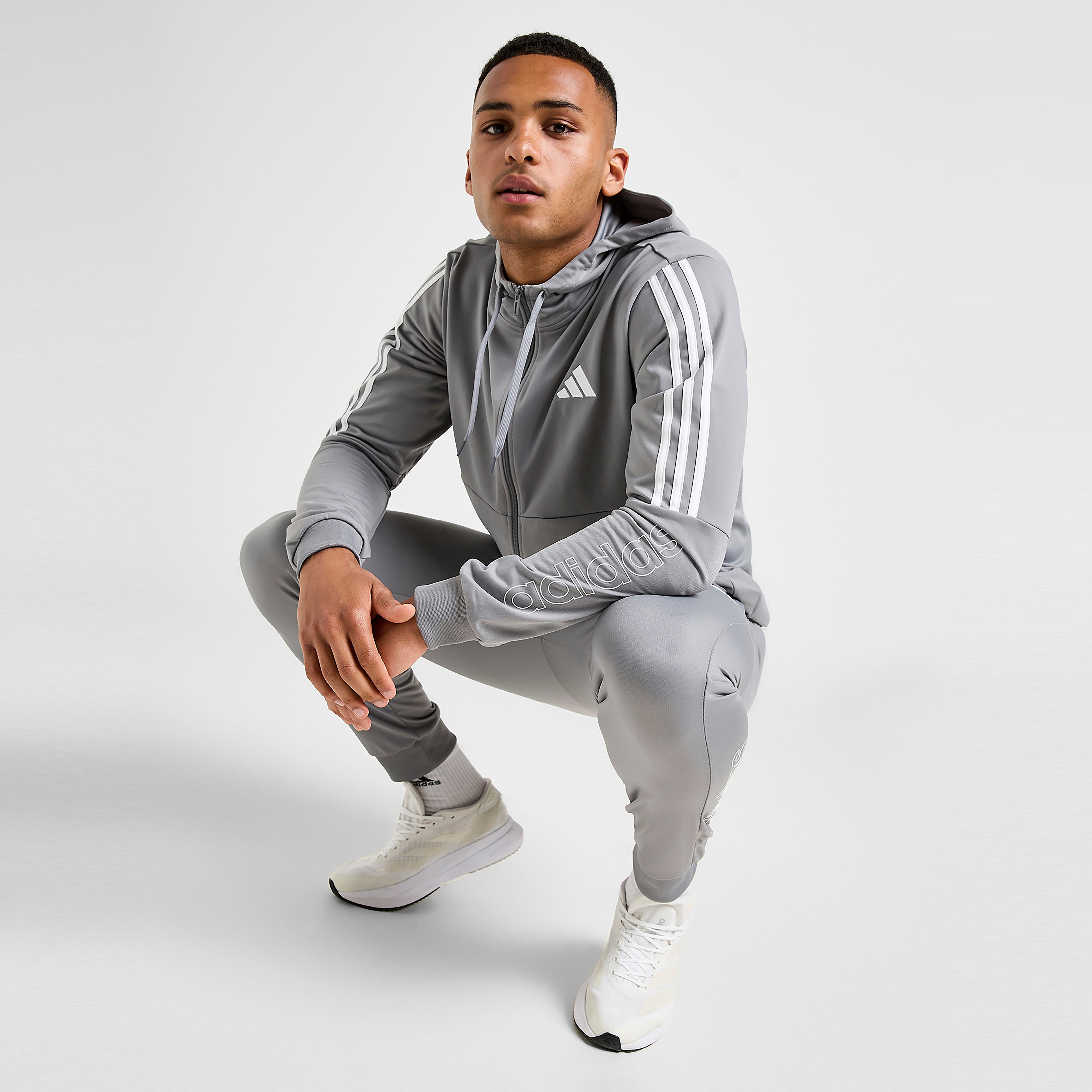adidas Poly 3-Stripes Linear Hoodie