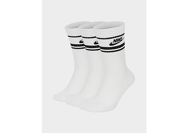 Nike 3 Pack Essential Stripe Socks - WHITE