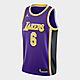 Purple Nike NBA Los Angeles Lakers James #6 Swingman Jersey