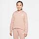 Pink/White Nike Girls' Sportswear Club Full Zip Hoodie Junior