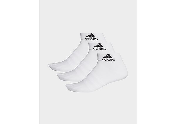 adidas 3 Pack Sport Quarter Socks - White