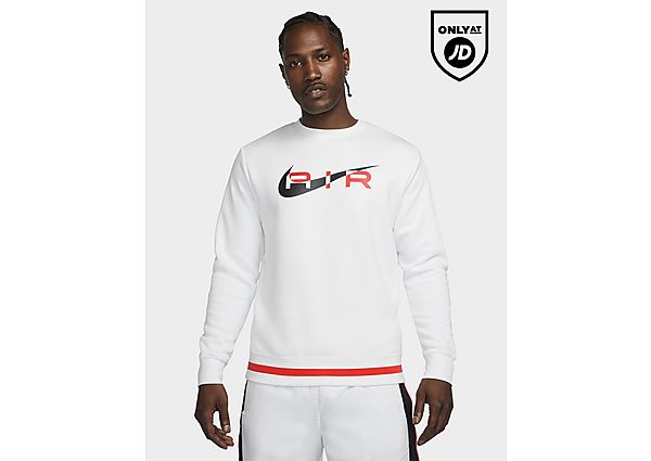 Nike Air sweatshirt van fleece met ronde hals voor heren Summit White- Heren