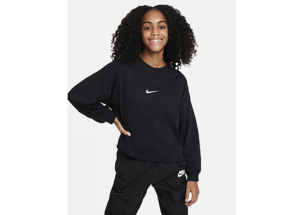 Nike Sportswear Dri-FIT sweatshirt met ronde hals voor meisjes Black Kind