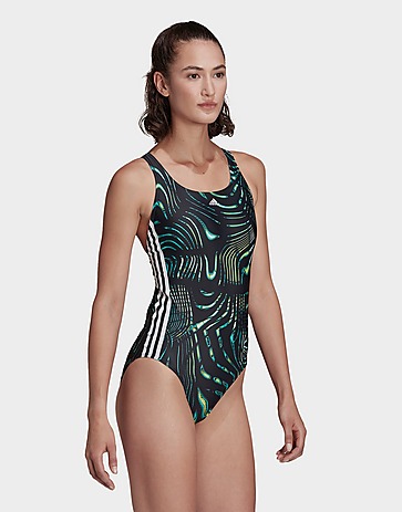 adidas Souleaf Graphic 3-Stripes Swimsuit
