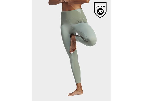 adidas yoga studio luxe 7/8-leggings - damen, silver green