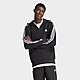 Black/White adidas Essentials French Terry 3-Stripes Full-Zip Hoodie
